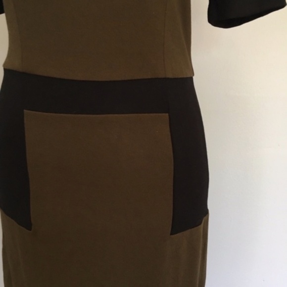 Mango // Green, Black Color Block Suit Dress S dr1 - Picture 3 of 8